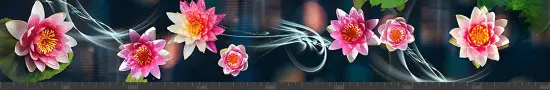 Стеновая панель фотопечать (цветы и растения) 144847