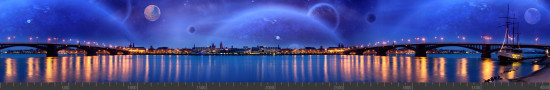 Стеновая панель фотопечать (города и улочки) 142111