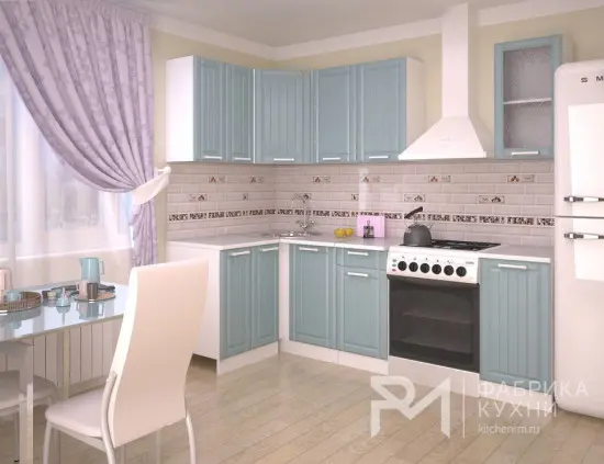 Кухонный гарнитур РоялВуд Голубой Прованс 2 - 1200х1800