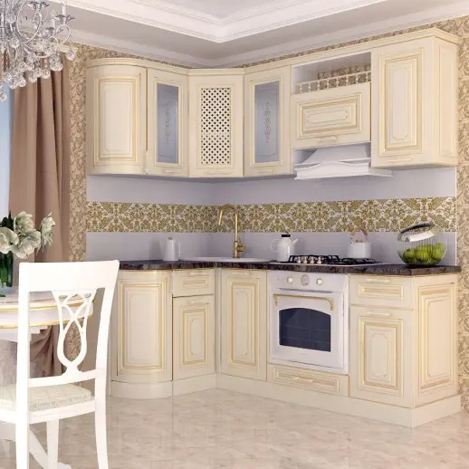 Кухня Крем Софт Патина золото 1300*2000