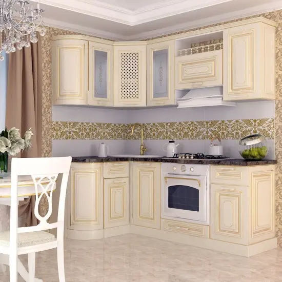 Кухня Крем Софт Патина золото 1300*2000