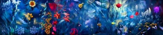 Серия Мерцание Композит Глянцевые фартуки 3000*610*3мм Цветы