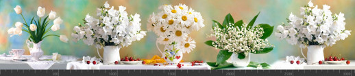 Стеновая панель фотопечать (цветы и растения) 104083