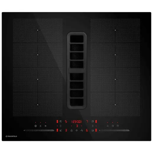 Варочная панель с интегрированной вытяжкой Maunfeld MIHC604SF2BK