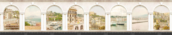 Стеновая панель фотопечать (города и улочки) 102125