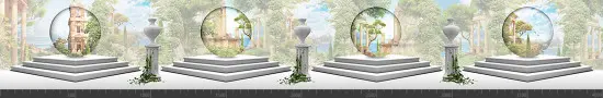 Стеновая панель фотопечать (винтаж) 147128