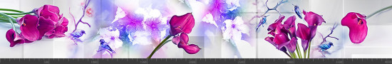 Стеновая панель фотопечать (цветы и растения) 144816