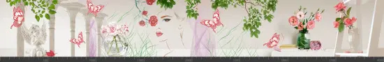 Стеновая панель фотопечать (винтаж) 147046