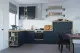 Кухня Софт темно синий Монблан 1600х3200