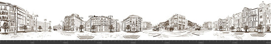 Стеновая панель фотопечать (города и улочки) 142283