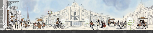 Стеновая панель фотопечать (города и улочки) 102151