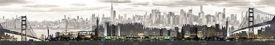 Стеновая панель фотопечать (города и улочки) 142195